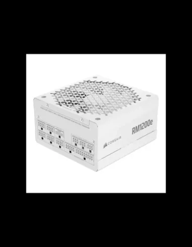 FUENTE ALIMENT. CORSAIR RME WHITE SERIES RM1200E WHITE 1200 WATT ATX 3.1 PCIE 5.1 CYBENETICS GOLD FULLY MODULAR POWER SUPPLY CP-