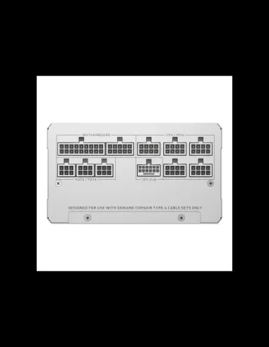 FUENTE ALIMENT. CORSAIR RME WHITE SERIES RM1200E WHITE 1200 WATT ATX 3.1 PCIE 5.1 CYBENETICS GOLD FULLY MODULAR POWER SUPPLY CP-