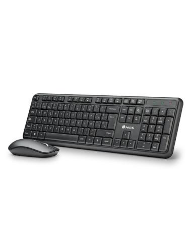 NGS SERENITY KIT (QUERTY, ES) teclado Ratón incluido Universal RF inalámbrico QWERTY Español Negro