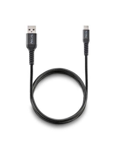 NGS KNOT-AC cable USB USB 2.0 1 m USB A USB C 0,48 Gbit/s 100 W Negro