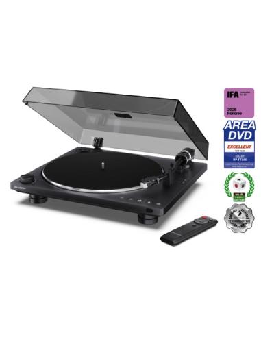 SHARP RP-TT100 TOCADISCOS BT 5.4, USB-C, CARTUCHO AUDIO-TECHNICA, AUTOMÁTICO, CUBIERTA ANTIPOLVO, NEGRO