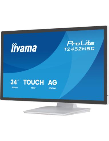 MONITOR IIYAMA TACTIL , 24", T2452MSC-W2AG, 61 CM, 1920 X 1080 PIXELES, FULL HD, LED, 5 MS, BLANCO