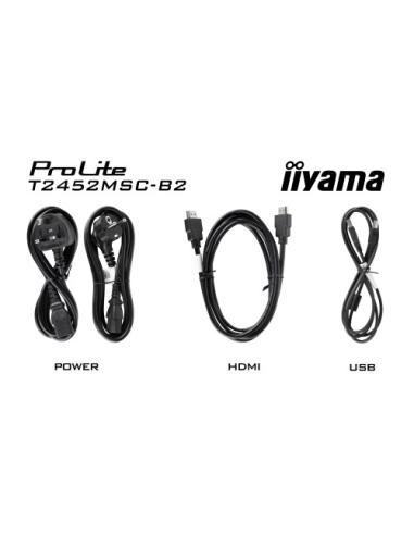 MONITOR IIYAMA 24” TACTIL IPS FULL HD 1920X1080 120HZ 5MS GTG 16:9 400CD 178° PCAP+ 10 PUNTOS USB TACTIL HDMI DP HUB USB 2X ALTA