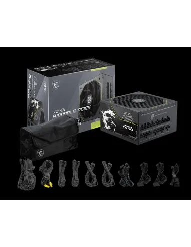 FUENTE ALIMENTACION MSI MAG A1000PLS PCIE5,PSU,1000W,80 PLUS PLATINUM,MODULAR,135MM,ACTIVE PFC,1XPCI-E 5 (12+4 PIN),4XPCI-E (6+2