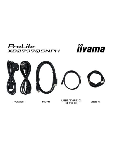 MONITOR IIYAMA 27" CON CAMARA INTEGRADA DE 5 MP COMPATIBLE CON WINDOWS HELLO, MICROFONO, DOCK USB-C, LAN, CONMUTADOR KVM Y SOPOR