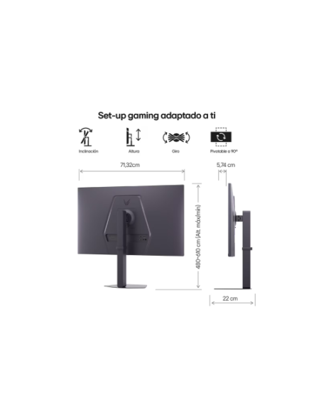 MONITOR LG, 32", 32G600A-B, 81,3 CM, 2560 X 1440 PIXELES, QUAD HD, LCD, 1 MS, NEGRO