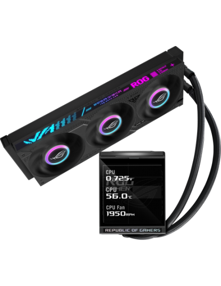 ASUS ROG Strix LC IV 360 ARGB LCD Procesador Kit de refrigeración líquida 12 cm Negro