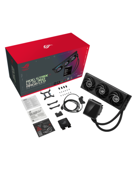 ASUS ROG Strix LC IV 360 ARGB LCD Procesador Kit de refrigeración líquida 12 cm Negro