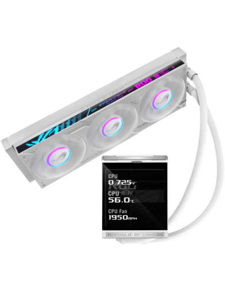 ASUS ROG Strix LC IV 360 ARGB LCD White Edition Procesador Kit de refrigeración líquida 12 cm Blanco