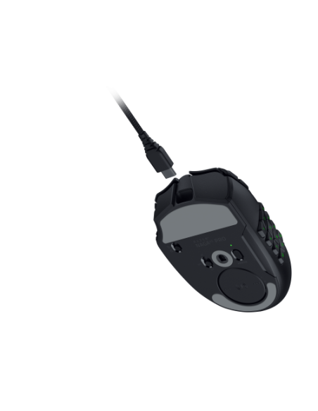 Razer Naga V3 Pro ratón Juego Mano derecha RF Wireless + Bluetooth + USB Type-C Óptico 50000 DPI