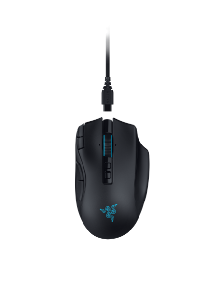 Razer Naga V3 Pro ratón Juego Mano derecha RF Wireless + Bluetooth + USB Type-C Óptico 50000 DPI