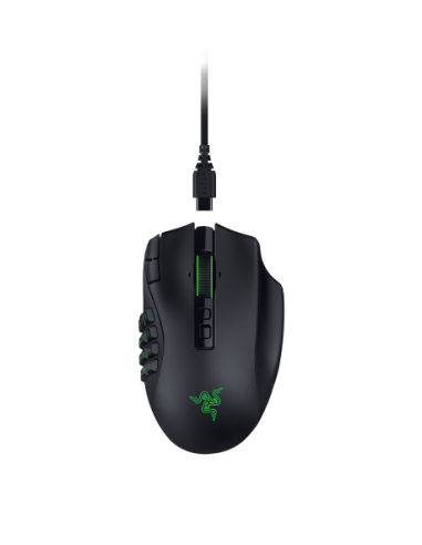 Razer Naga V3 Pro ratón Juego Mano derecha RF Wireless + Bluetooth + USB Type-C Óptico 50000 DPI