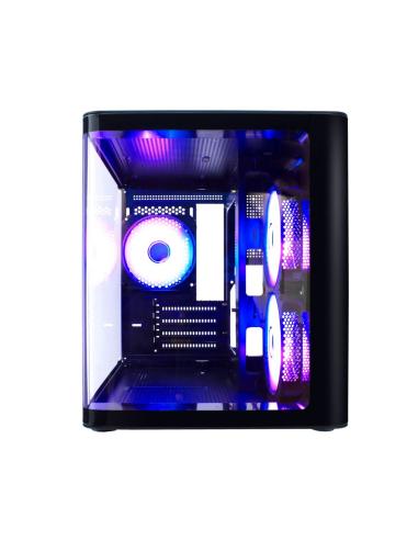 CAJA MICRO-ATX COOLBOX GAMING GM100 VISION BLACK SIN FUENTE CRISTAL.T CURVO ARGB