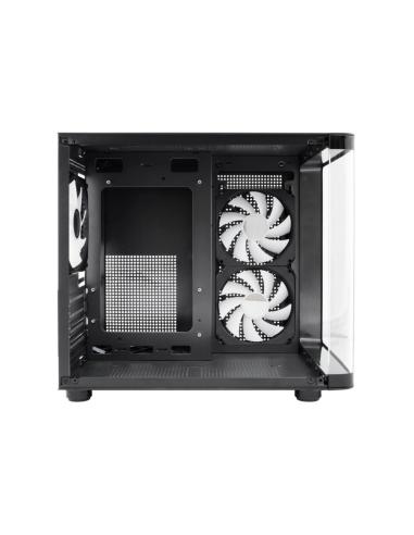 CAJA MICRO-ATX COOLBOX GAMING GM100 VISION BLACK SIN FUENTE CRISTAL.T CURVO ARGB