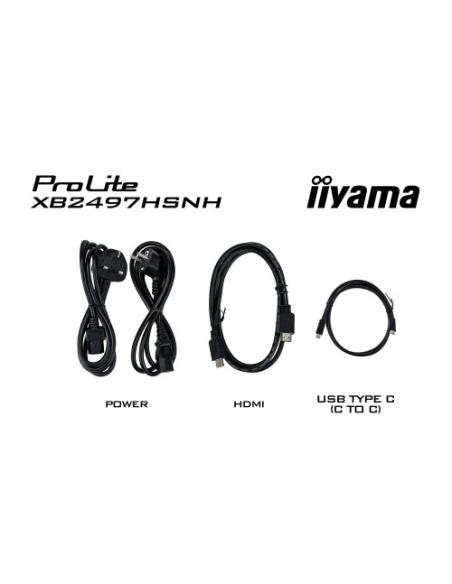 MONITOR IIYAMA XB2497HSN-B1, 23,8", PROLITE, PANEL IPS, PUERTO USB-C, RJ45 (LAN), SOPORTE ERGONOMICO