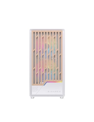 CAJA MICRO-ATX SEMITORRE EINAREX PM400 RGB 3 FANS BLANCA EXCS-PM-400R-W