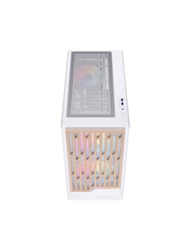 CAJA MICRO-ATX SEMITORRE EINAREX PM400 RGB 3 FANS BLANCA EXCS-PM-400R-W