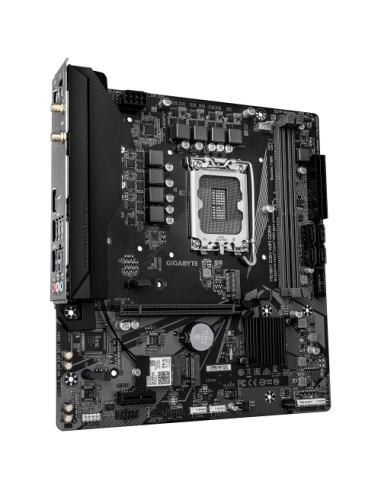 GIGABYTE H610M D3H WIFI DDR4 Placa Base – Compatible con procesadores Intel Core 14ª generación, VRM de 6+1+1 fases, hasta 3200 
