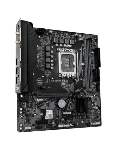 GIGABYTE H610M D3H WIFI DDR4 Placa Base – Compatible con procesadores Intel Core 14ª generación, VRM de 6+1+1 fases, hasta 3200 