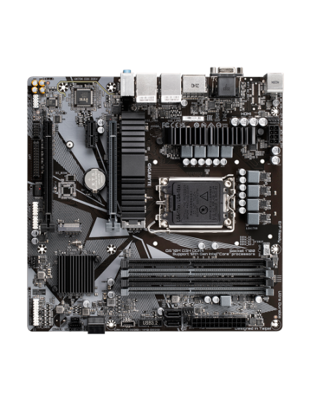 GIGABYTE Q670M D3H DDR4 Placa base - Compatible con procesadores Intel Core 14th CPUs, 6+1+1 Phases Hybrid Digital VRM, up to 53