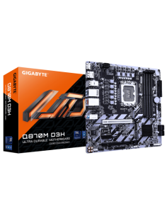 GIGABYTE Q870M D3H Placa Base – CPUs Intel Core Ultra (Serie 2), VRM de 4+1+2 fases, hasta 6400 MHz DDR5 (O.C), 2× M.2 PCIe 4.0,