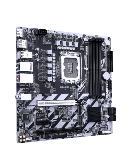 GIGABYTE Q870M D3H Placa Base – CPUs Intel Core Ultra (Serie 2), VRM de 4+1+2 fases, hasta 6400 MHz DDR5 (O.C), 2× M.2 PCIe 4.0,