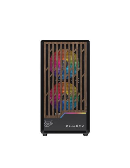 CAJA MICRO-ATX SEMITORRE EINAREX PM400 RGB 3 FANS NEGRA EXCS-PM-400R-B