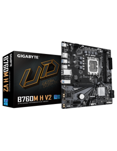 GIGABYTE B760M H V2 Placa Base - Compatible con procesadores Intel Core de 14ª generación, VRM digital de 5+1+1 fases, hasta 800