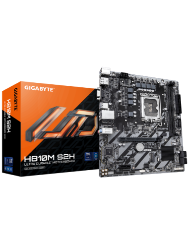 GIGABYTE H810M S2H Placa base - Procesadores Intel Core Ultra (Serie 2), VRM de 4+1+2 fases, hasta 6400 MHz DDR5, 1xPCIe 4.0 M.2