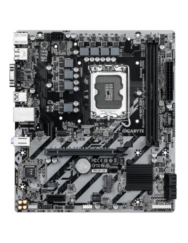 GIGABYTE H810M S2H Placa base - Procesadores Intel Core Ultra (Serie 2), VRM de 4+1+2 fases, hasta 6400 MHz DDR5, 1xPCIe 4.0 M.2
