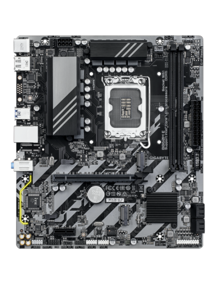 GIGABYTE B860M E Placa Base - Procesadores Intel Core Ultra Series, VRM de 4+1+2 fases, hasta 8800MHz DDR5 (O.C), 2xPCIe 4.0 M.2