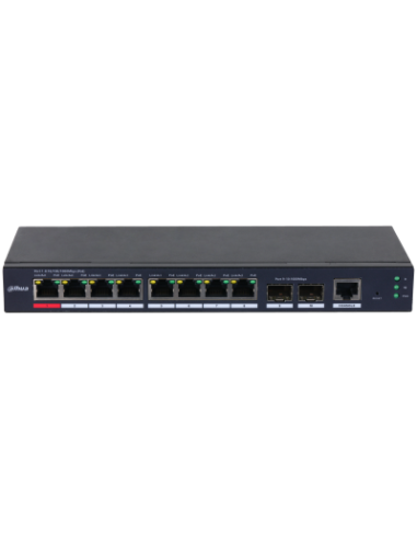 (DH-S4210-8GT-110) DAHUA SWITCH INDUSTRIAL L2 GESTIONABLE POE WATCHDOG 8 PUERTOS