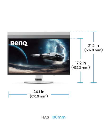 BENQ MONITOR MOBIUZ EX271QZ. 26.5" QD OLED. 2560x1440. 500HZ