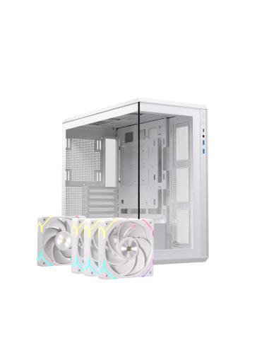 CAJA MICRO-ATX SEMITORRE EINAREX ZM800 RGB 4 FANS BLANCA EXCS-ZM-800R-W