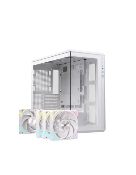 CAJA MICRO-ATX SEMITORRE EINAREX ZM800 RGB 4 FANS BLANCA EXCS-ZM-800R-W
