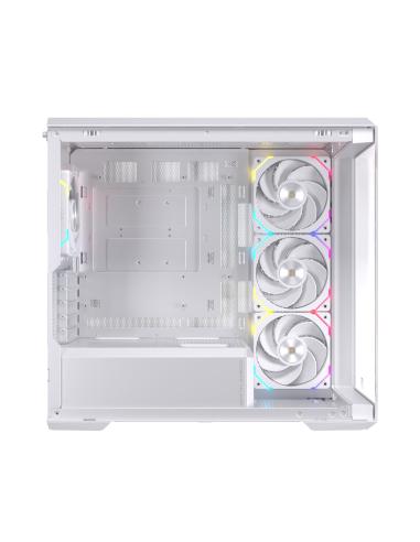 CAJA MICRO-ATX SEMITORRE EINAREX ZM800 RGB 4 FANS BLANCA EXCS-ZM-800R-W