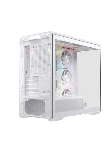 CAJA MICRO-ATX SEMITORRE EINAREX ZM800 RGB 4 FANS BLANCA EXCS-ZM-800R-W