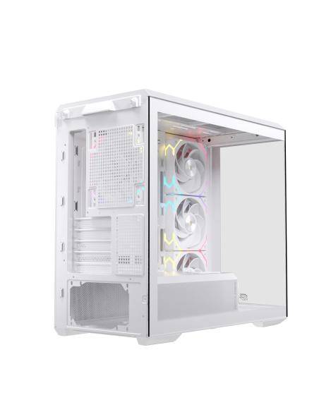 CAJA MICRO-ATX SEMITORRE EINAREX ZM800 RGB 4 FANS BLANCA EXCS-ZM-800R-W