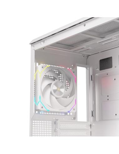 CAJA MICRO-ATX SEMITORRE EINAREX ZM800 RGB 4 FANS BLANCA EXCS-ZM-800R-W