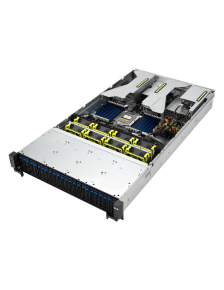 ASUS RS521A-E12-RS24U Socket SP5 Bastidor (2U) Negro, Plata