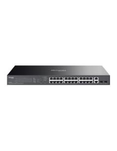 TP-LINK ES228GP OMADA 28-PORT GIGABIT EASY MANAGED SWITCH WITH 24-PORT POE+ PORT: 24× GIGABIT POE+ PORTS, 2X GIGABIT NON-POE POR