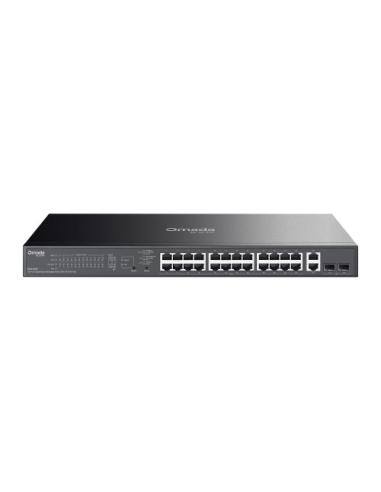 TP-LINK ES228GP OMADA 28-PORT GIGABIT EASY MANAGED SWITCH WITH 24-PORT POE+ PORT: 24× GIGABIT POE+ PORTS, 2X GIGABIT NON-POE POR
