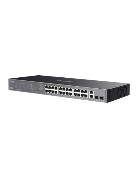 TP-LINK ES228GP OMADA 28-PORT GIGABIT EASY MANAGED SWITCH WITH 24-PORT POE+ PORT: 24× GIGABIT POE+ PORTS, 2X GIGABIT NON-POE POR