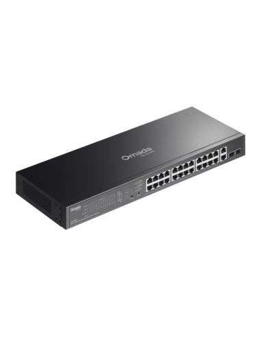 TP-LINK ES228GP OMADA 28-PORT GIGABIT EASY MANAGED SWITCH WITH 24-PORT POE+ PORT: 24× GIGABIT POE+ PORTS, 2X GIGABIT NON-POE POR