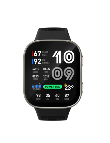 Amazfit Bip Max 5,26 cm (2.07") AMOLED Digital 432 x 514 Pixeles Pantalla táctil Negro Wifi GPS (satélite)