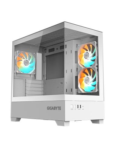 CAJA MICRO-ATX SEMITORRE GIGABYTE AORUS C201W ICE PANORAMICA GLASS USB 3.0 BLANCA