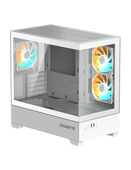 CAJA MICRO-ATX SEMITORRE GIGABYTE AORUS C201W ICE PANORAMICA GLASS USB 3.0 BLANCA