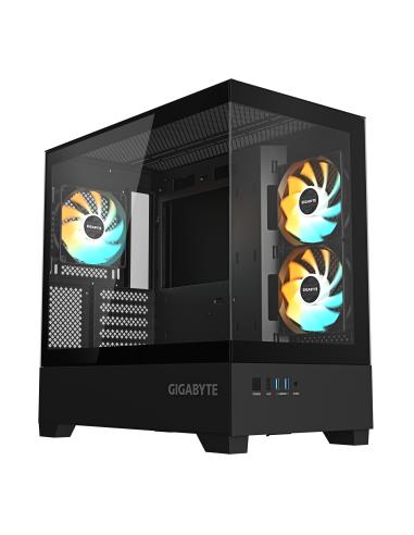 CAJA MICRO-ATX SEMITORRE GIGABYTE AORUS C201B PANORAMICA GLASS USB 3.0 BLACK