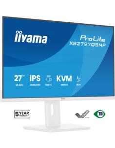 MONITOR IIYAMA PANTALLA PARA PC 68,6 CM (27") 2560 X 1440 PIXELES QUAD HD LED PANEL IPS AJUSTABLE USB-C KVM LAN WHITE VERSION