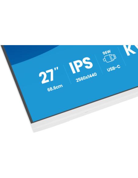 MONITOR IIYAMA PANTALLA PARA PC 68,6 CM (27") 2560 X 1440 PIXELES QUAD HD LED PANEL IPS AJUSTABLE USB-C KVM LAN WHITE VERSION